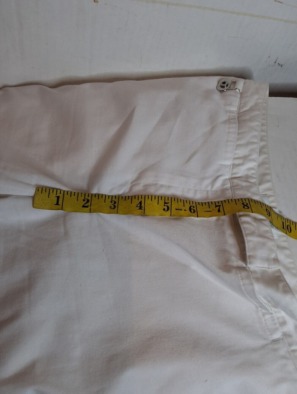 Liz Golf White Cotton Stretch Shorts Size 8 Pockets Preppy Resort Casual - Picture 5 of 9